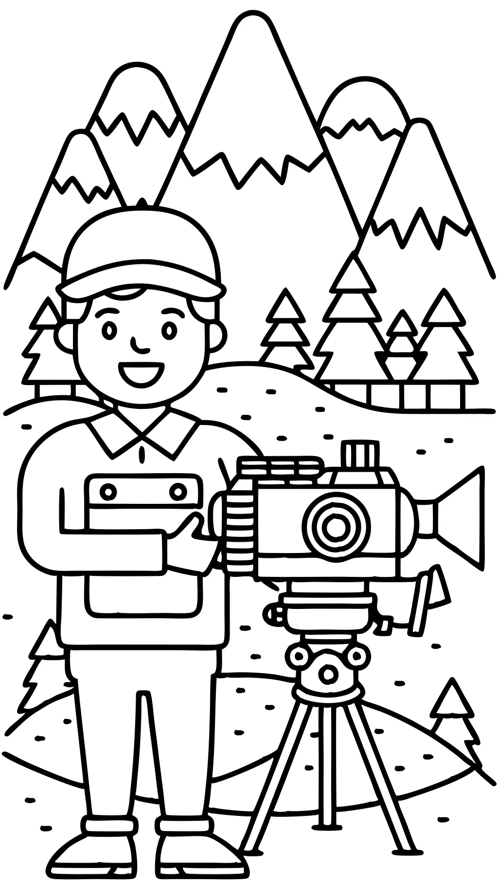 cameraman coloring pages